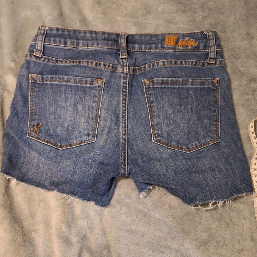 Kut From The Kloth Cut-Off Shorts Women 2 Blue Denim Gidget Daisy Dukes - Picture 10 of 11